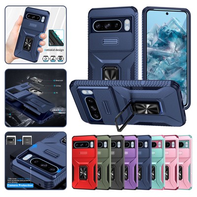 Ring Holder Stand Heavy Duty Camera Lens Sliding Cover For Google Pixel 7A/7