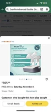 Evenflo G1001 Advanced Double Electric Hospital-strength Breast Pump