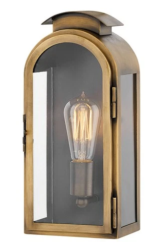 Hinkley Lighting 2520 Brass Rowley Single Light 13-1/4"H Outdoor Wall Sconce - Picture 1 of 4