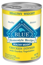 Blue Buffalo Homestyle Recipe Healthy Weight Beef Dog Food Pack of 12 Cans