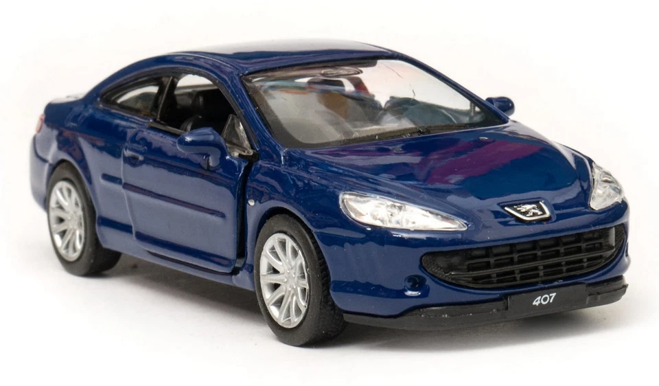 Voiture Welly Peugeot 407 Coupé Violet 1:34 1:39 Scales 4,5 pouces en boîte - Photo 4/4