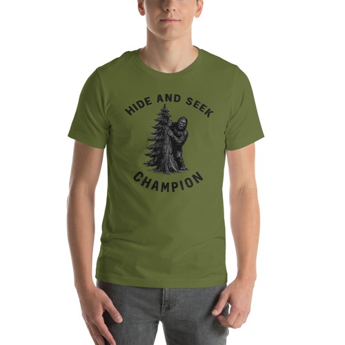T-shirt graphique drôle BIGFOOT champion cache et recherche Sasquatch - Photo 10 sur 16