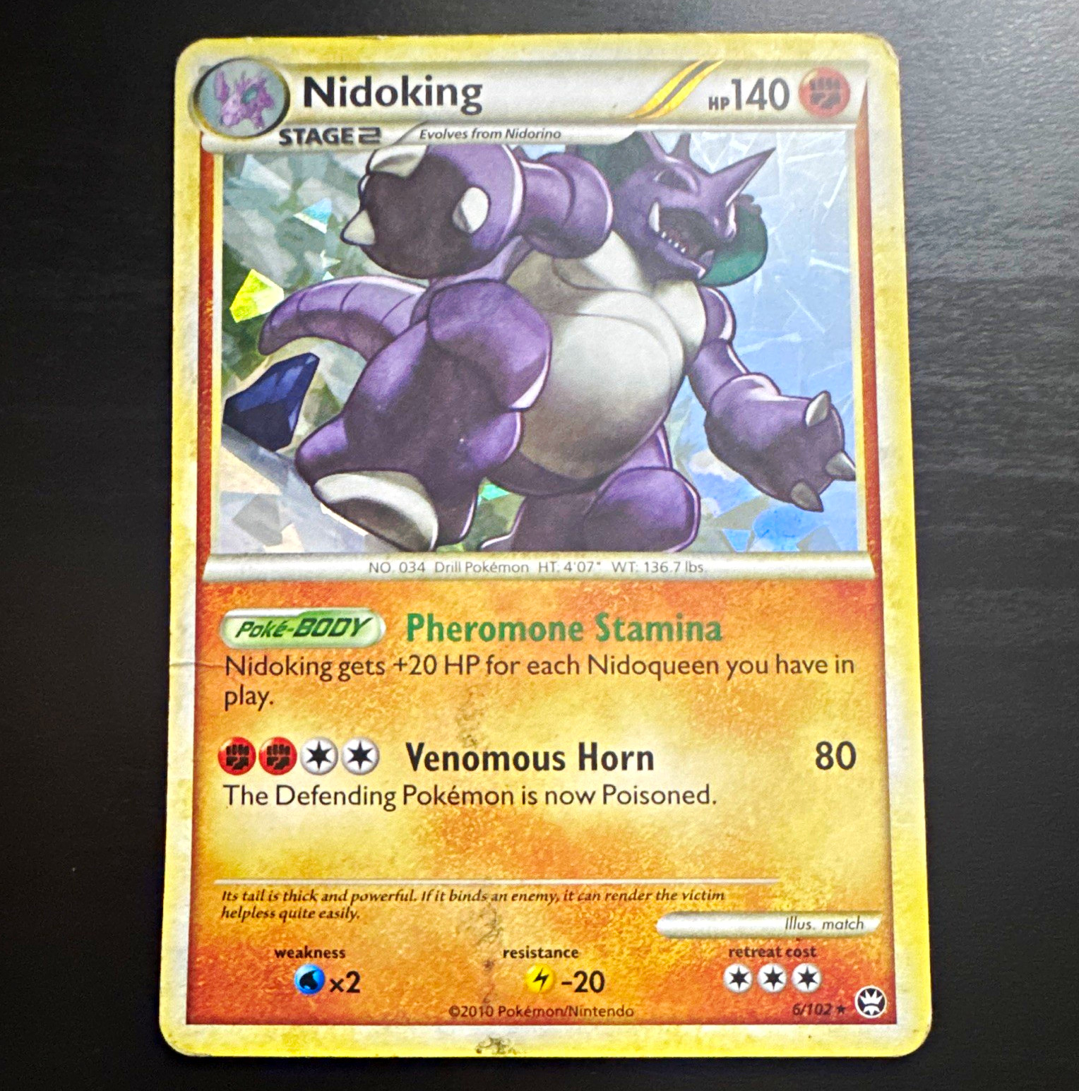 Nidoking - Triumphant 6/102 Holo Rare EN Stage 2 HP 140 The Pokémon Company