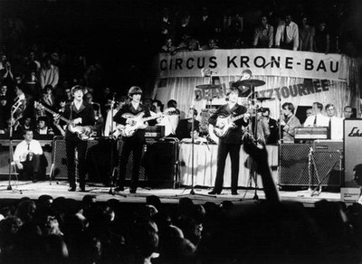 Old Large Photo The Beatles John Lennon Etc 1966 Tour Munich Concert