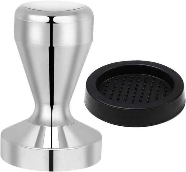 Vicloon Kaffee Tamper, 51Mm, Silikon-Matte 58Mm, Edelstahl FüR Espresso-image