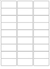 2430 Etiketten 63,5x29,6 mm SELBSTKLEBEND 70 g/qm 90 Bl. A4 mit je 27 Aufklebern
