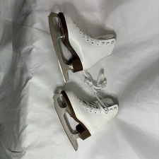 Glacier 120 - Size 12 Junior Girls White Figure Ice Skates