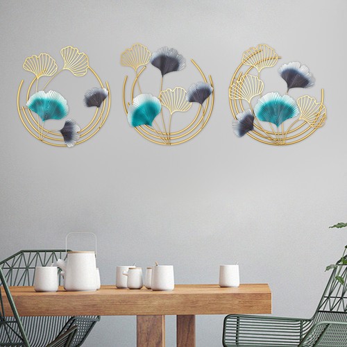 Hojas 3 en 1 Decoración Metal Arte Pared Decoraciones Hojas Doradas Decoración Pared - Imagen 21 de 24