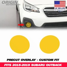 Precut Front Overlay Yellow Fog Light Tint Covers Fits 2015-2019 Subaru Outback Precut Front Overlay Yellow Fog Light Tint Covers Fits 2015-2019 Subaru Outback