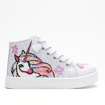 Lelli Kelly VTTORIA Mädchen Hi Tops mit Einhörnern in Flieder LKEA4722