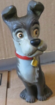 Vintage Lady and the Tramp TRAMP dog rubber squeak toy 6.5'', Disney Prod Japan 