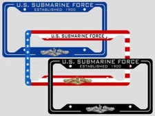 Dolphin License Plate Frame - U.S. Submarine Force