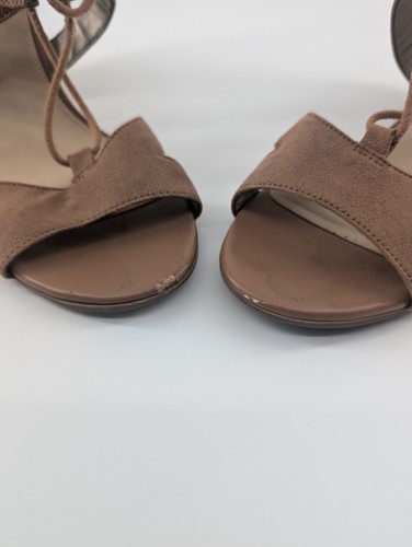 SAM EDELMAN Circus Suede Strapping Lace Up Open Toe Block Heel sandals Size 8.5 - Picture 2 of 11