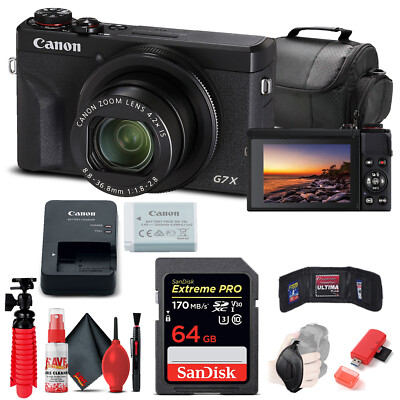 Canon PowerShot G7 X Mark III Digital Camera (3637C001) + 64GB Card + More