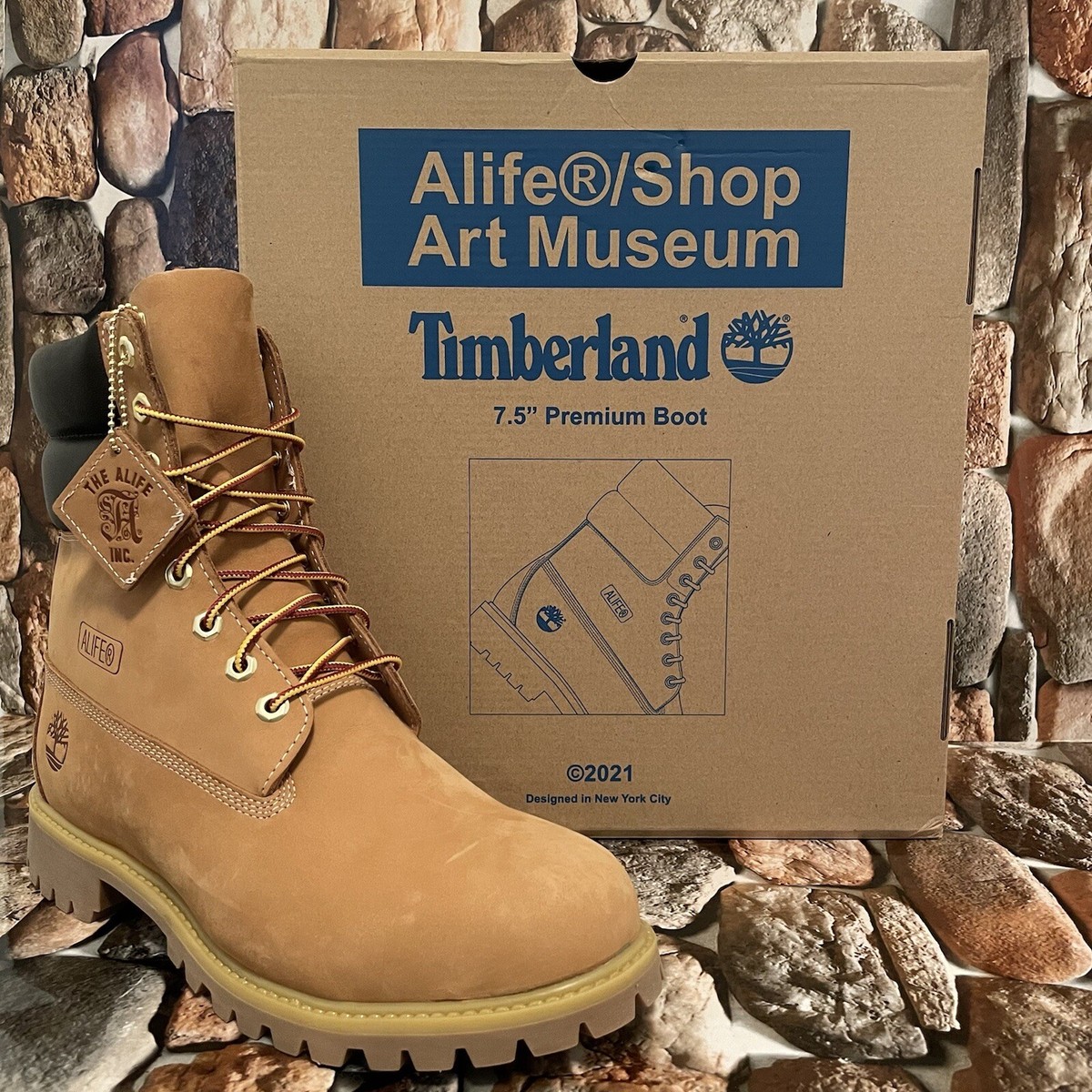 TIMBERLAND MEN'S PREMIUM WATERPROOF BOOT WHEAT NUBUCK STYLE