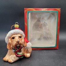 Kurt Adler 4" Brown Cocker Spaniel Dog In Santa Suit Christmas Tree Ornament