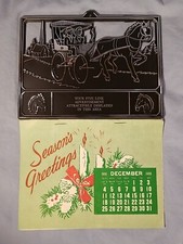 1966 CAMPIONE VENDITORE calendario pubblicitario carrozza trainata da cavalli topper plastica #2