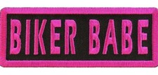 BRAND NEW BIKER BABE PURPLE BIKER IRON ON PATCH