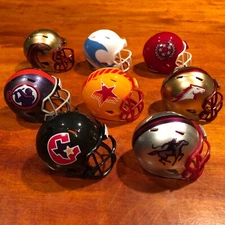USFL custom pocket pro helmet set