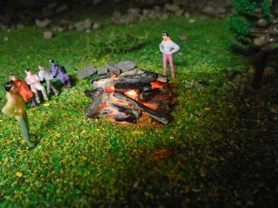 CAMPFIRE BONFIRE WITH FLICKERING LED OO GAUGE BRAND NEW