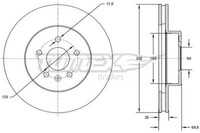 Tomex Brakes 2X Bremsscheibe Vorne Ø302 Mm BelüFtet FüR Renault Master III