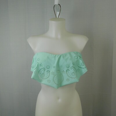 Xhilaration Strapless Cutout Handkerchief Bandeau Bikini Top Mint Small #3018