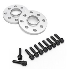Separadores de rueda centrados en el cubo 15 mm 4x100 | Pernos de tuerca negros 12x1,5 | para BMW E30 57,1