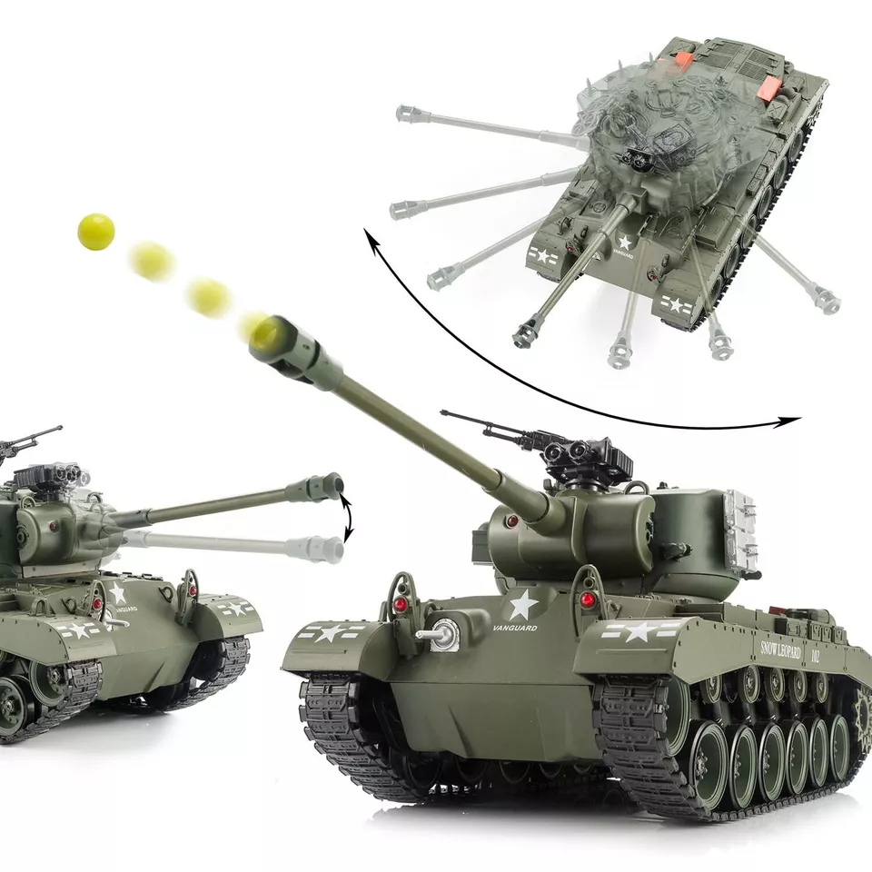 Ferngesteuerter RC Panzer M26 Pershing US Snow Leopard R/C Modellbau 1/16 RTR - Bild 3 von 4