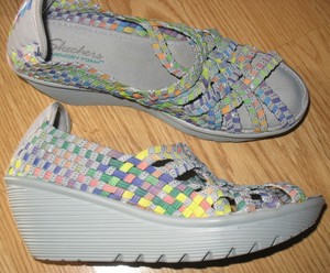 wedge rubber shoes skechers price