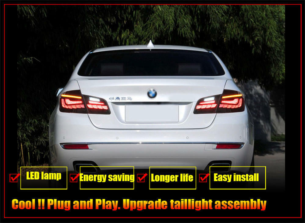 LED Tail lights Assembly For BMW F10 F18 2011-2017 Black