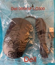 NEW Dell Optical Mouse CN-065K5F Black USB Scroll Wheel Genuine OEM