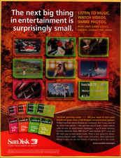 Sandisk Memory Stick PRO DUO PSP - Video Game Print Ad / Poster Promo Art 2005