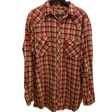 VTG Big Mac Flannel Shirt Sz 2XLT Button Up, Long Sleeve, Pockets, Plaid, Red