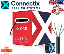 Cat6 Ethernet External Cable 100m REEL 100% Solid Copper POE Data Networking LAN