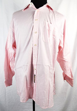 Tommy Hilfiger Pink Button-Front Long Sleeve Cotton Dress Shirt 16 1/2, 32/33