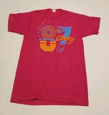Vintage Single Stitch Screen Stars Best Class of 1987 T Shirt Pink S