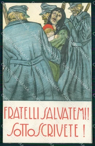 WW1 WWI Militari Propaganda Prestito Nazionale Bonzagni cartolina KF5457