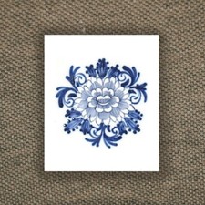 temporary tattoo - Set of two wrist size Dutch Flower  approx. 1.5" each 