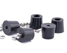 25mm Diameter x 19mm Height Rubber Feet,  Bumpers, Includes Mounting Hardware