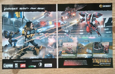 2004 Official Tribes: Vengeance PC Game Promo Poster Authentic Vintage Rare