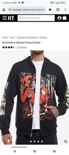 Hot Topic Dorohedoro Black Full Zip Fleece Hoodie Graphic Print Pockets