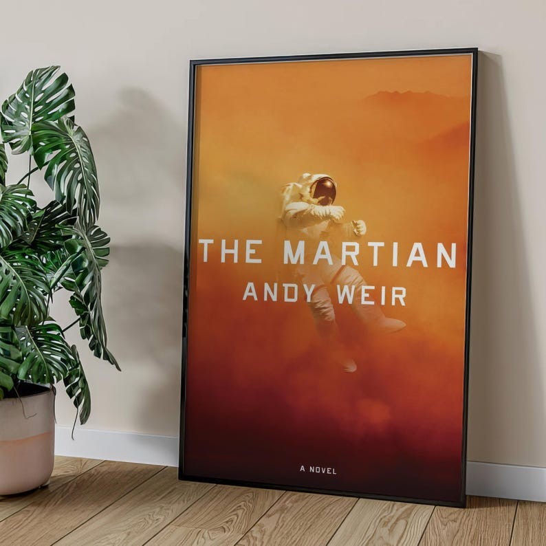 Poster copertina libro fantascienza The Martian Andy Weir foto 2