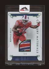 2016 National Treasures LeSean Mccoy Patch Emerald #/5 Century Materials GU