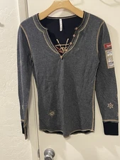 Alp n Rock Alpine Ski Henley XS Heather Black