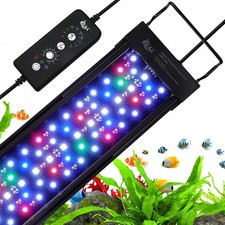 Full Spectrum LED Aquarium Light with Timer  Adjustable Bracket for 48-55" Tank