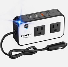 200W Car Power Inverter with Dual USB Fast Charger