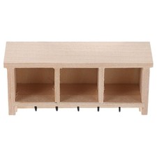  Wooden Dollhouse Shelf Living Room Furniture Diorama Wall Mudroom Organizer