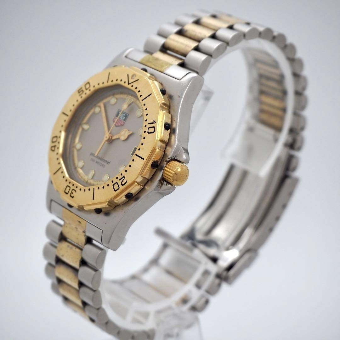 Auth TAG HEUER Professional 3000 Diver 934.213 Two-Tone Grey Dial New Battery image 4