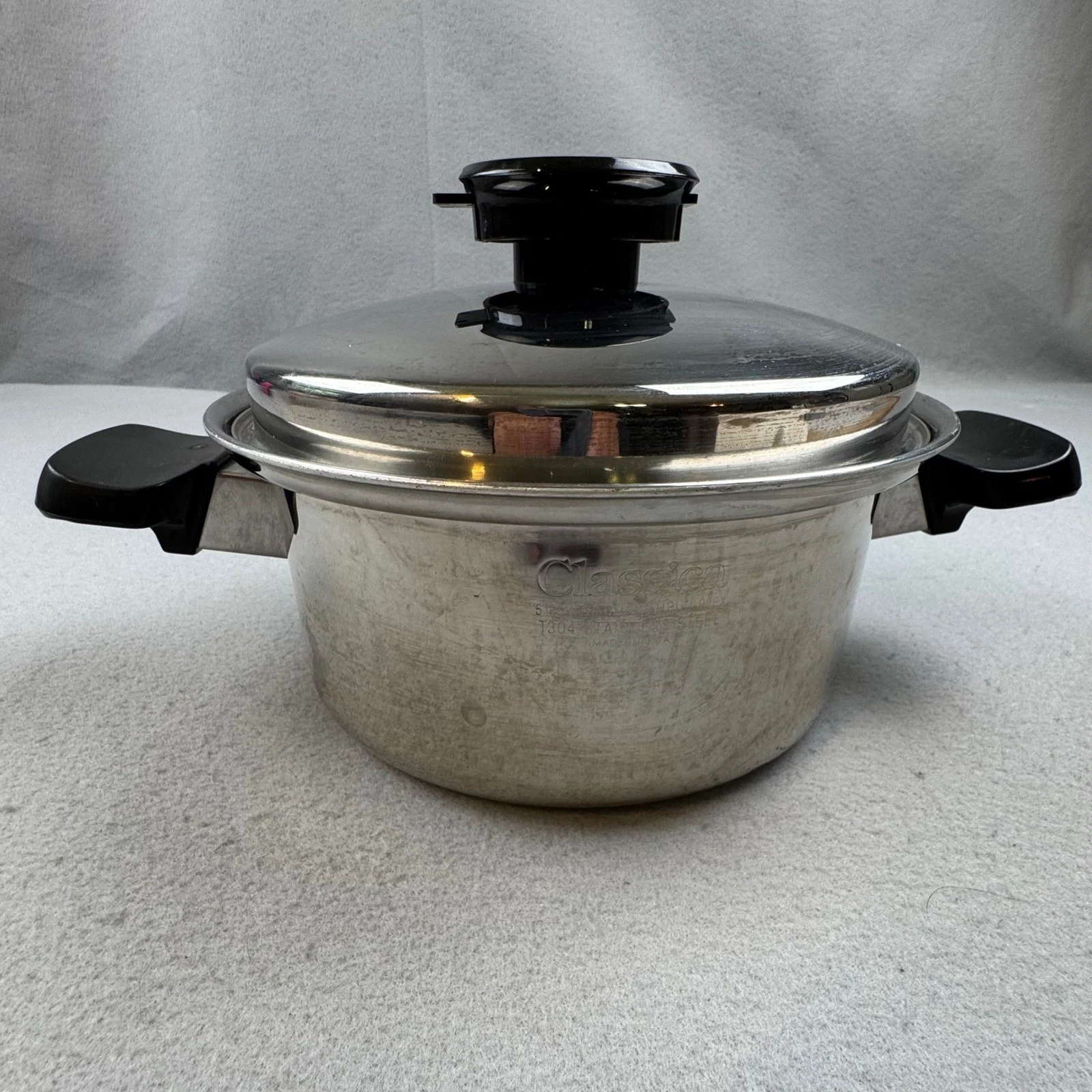 VTG Classica Temp-Tone 5Ply Thermium Multi-Plex Stainless Steel T304 Pot Lid USA