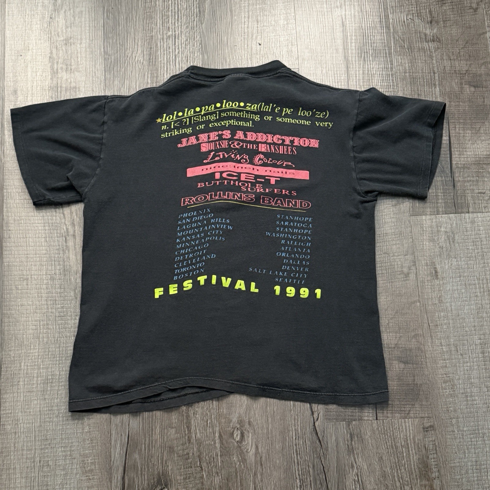 Vintage 1991 Lollapalooza T Shirt Large Single Stitch… - Gem